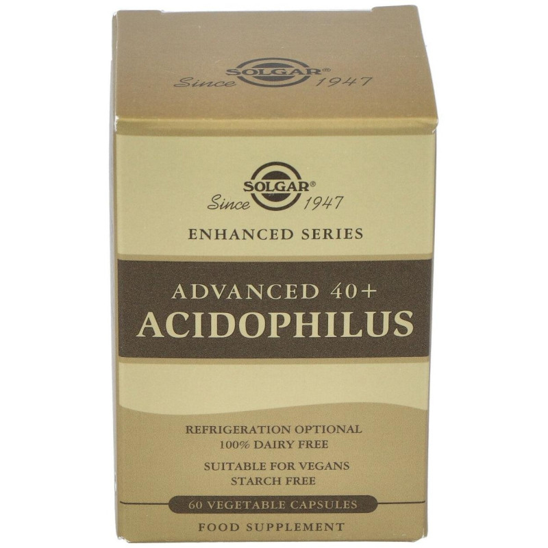 40 Plus Ácidophilus Avanzado Cápsulas Vegetales 60 u - Solgar