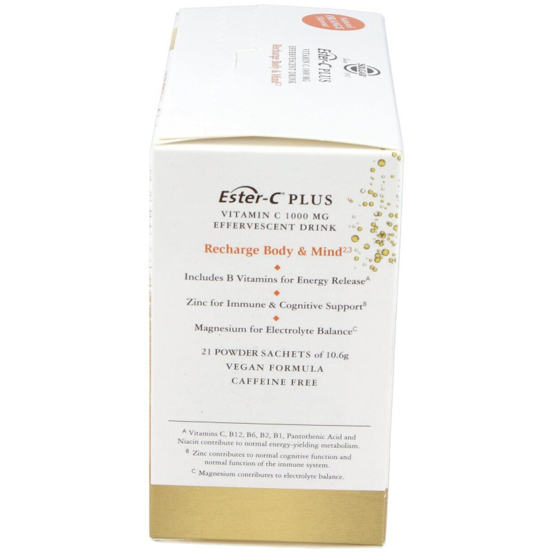 Ester - C Plus Vitamina C Polvo Efervescente 21 Unidades - Solgar