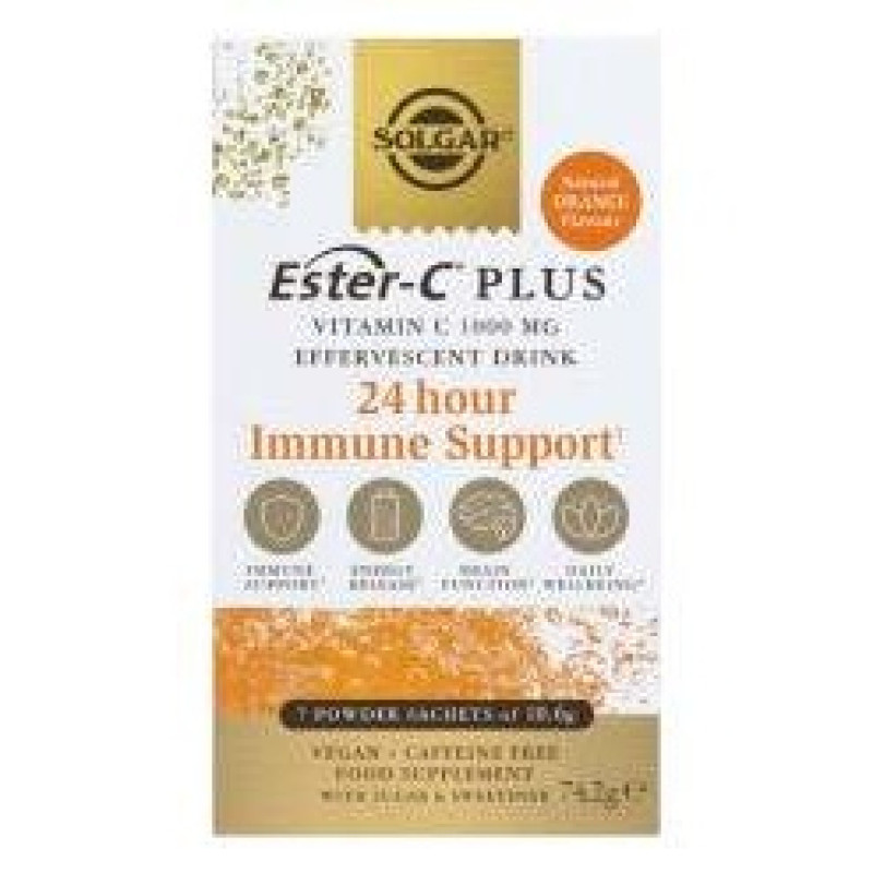 Ester - C Plus Vitamina C Efervescente 1000mg 7 Sobres - Solgar
