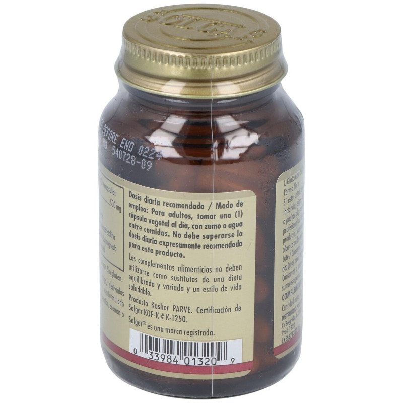 L - Glutamina 500mg 50vcaps - Solgar
