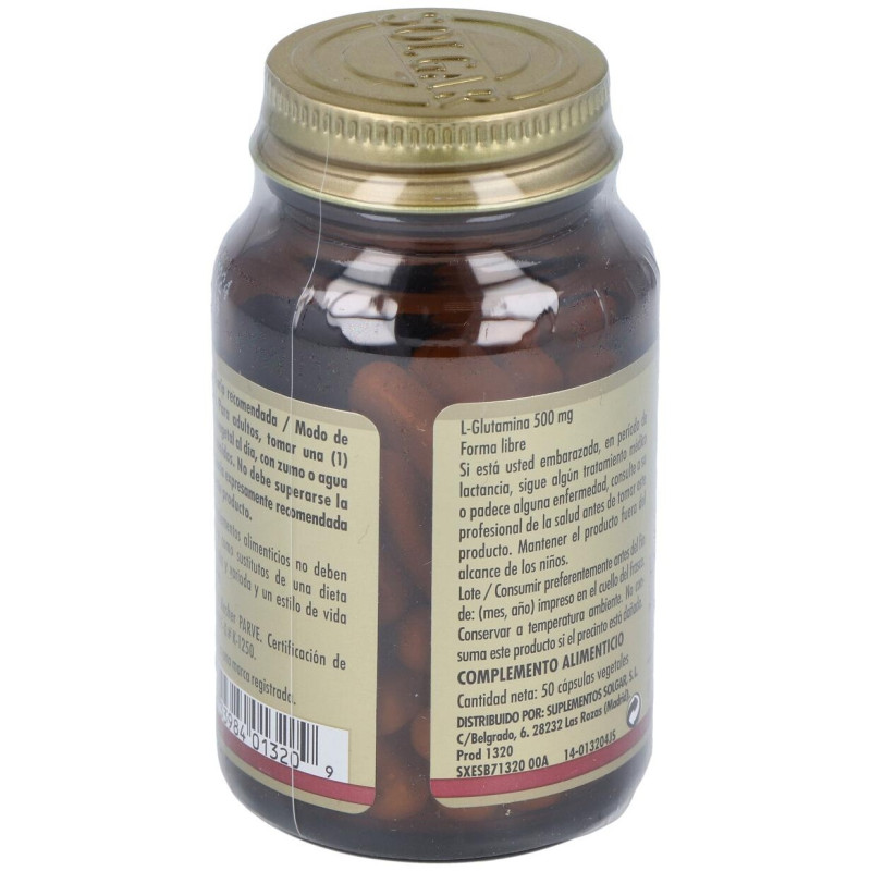L - Glutamina 500mg 50vcaps - Solgar