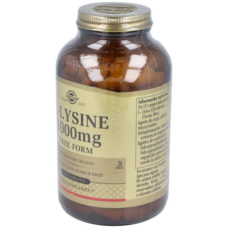 L - Lisina 1000mg. 250comp - Solgar
