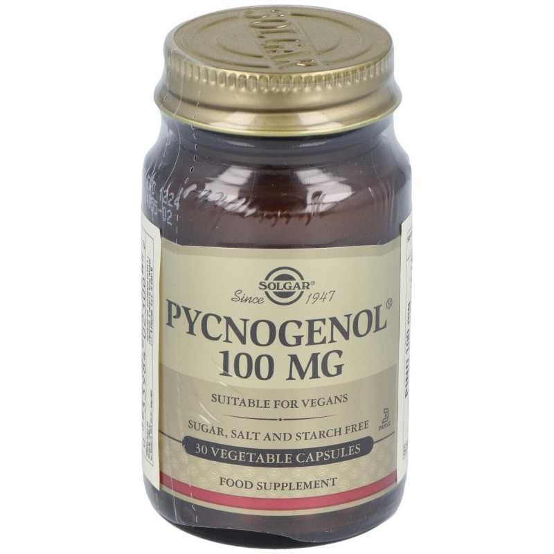 Pycnogenol 100mg Extracto de Corteza de Pino 30vcaps - Solgar