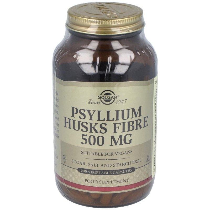 Fibra de Cáscara de Psyllium 500mg 200caps - Solgar