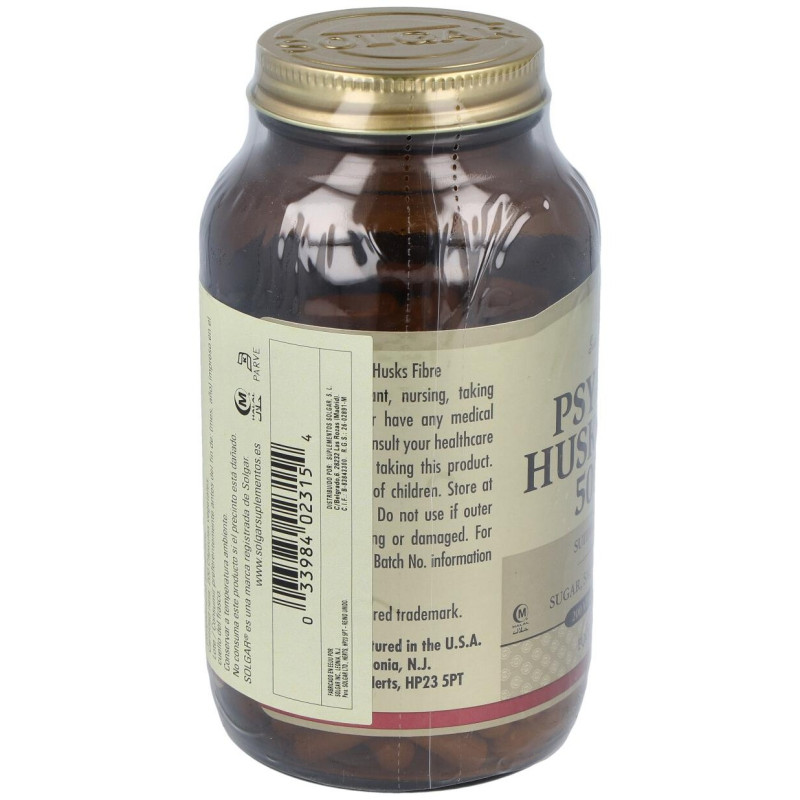 Fibra de Cáscara de Psyllium 500mg 200caps - Solgar