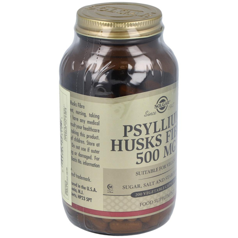 Fibra de Cáscara de Psyllium 500mg 200caps - Solgar