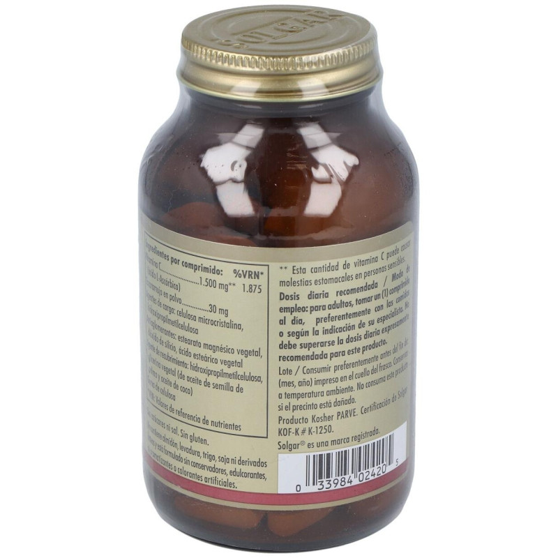 Vitamina C 1500mg con Escaramujo 90comp - Solgar