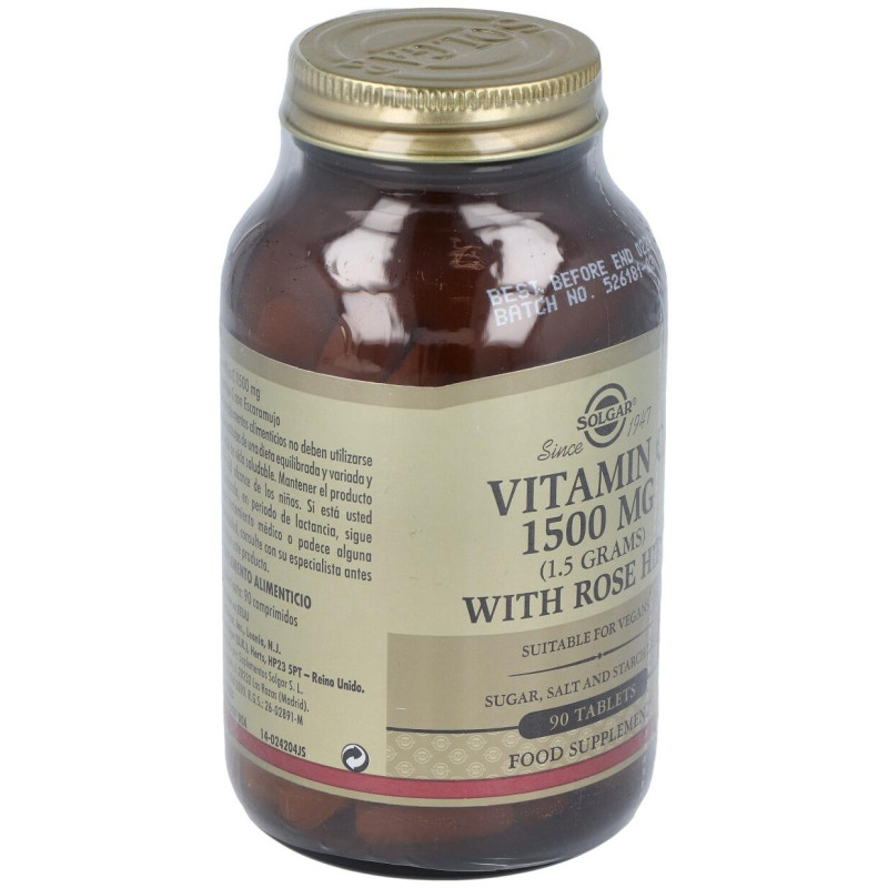 Vitamina C 1500mg con Escaramujo 90comp - Solgar