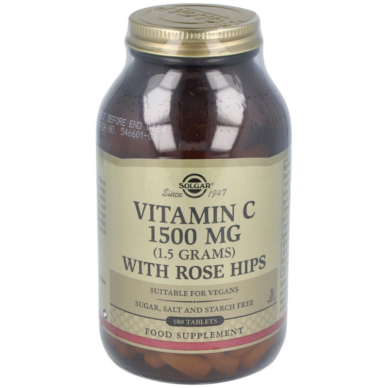 Rose Hips Vit C 1500mg 180 Comprimidos - Solgar