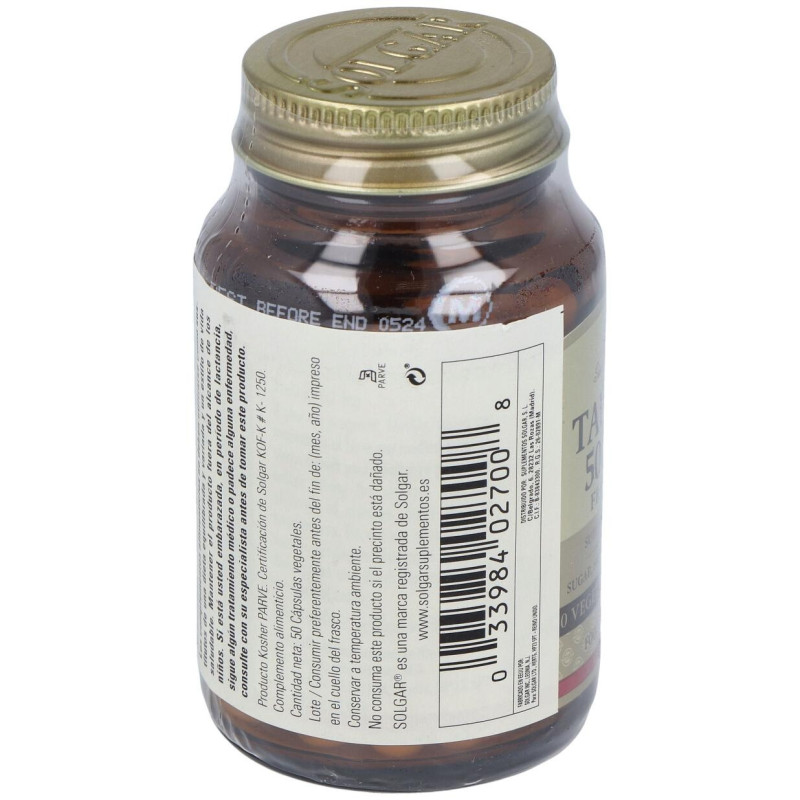 Taurina 500mg 50vcaps - Solgar