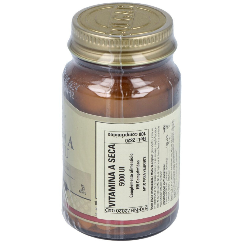 Vitamina a Seca 5000ui 1500mcg 100comp - Solgar