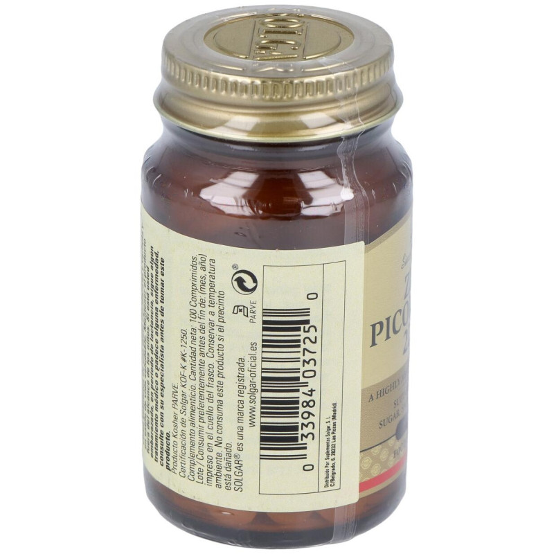 Piccolinato Zinc 22mg 100 Comprimidos - Solgar