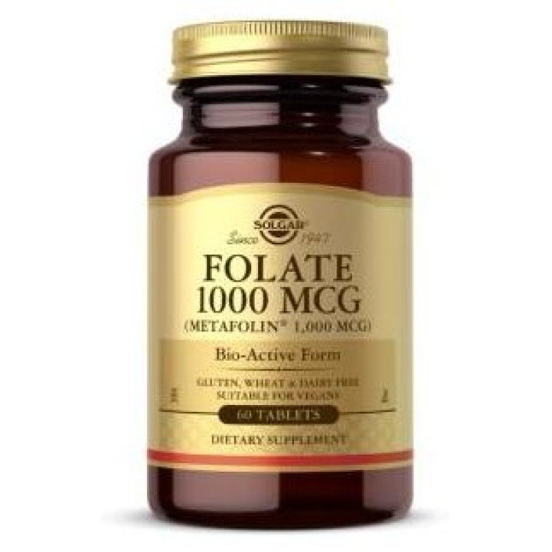 Folato Como Metafolin 1000mcg 60comp - Solgar
