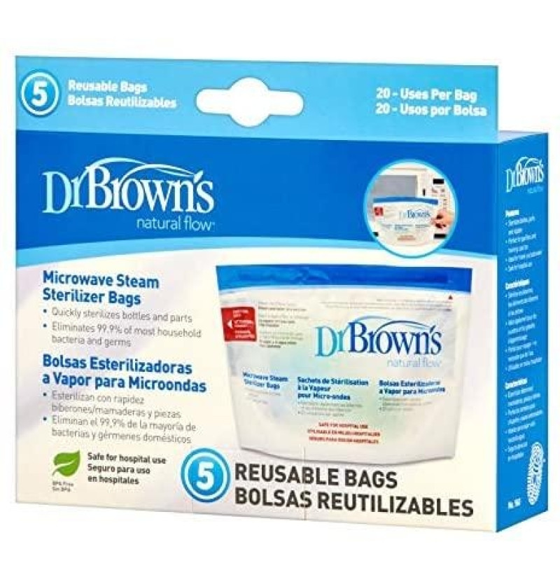 Bolsa Esterilizacion A Vapor Microondas - Dr Brown´S Natural Flow (5 U)