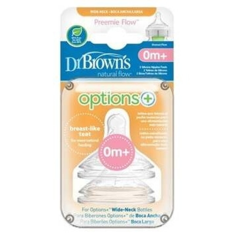 Drbrown's Tetina Estándar Boca Ancha Prematuro 2uds - Drbrowns