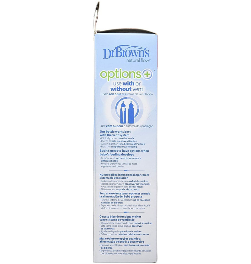 Biberon Estandar Options - Dr Brown´S Natural Flow (Rosa 250 Ml Pack 2 U)