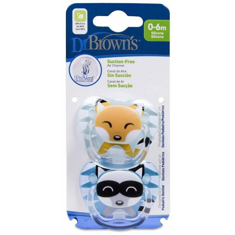 Handi - Craft Dr. Brown's Chupete Prevent Animal Niño 0 - 6 Meses Talla 1, 2 Unidades - Dr Browns