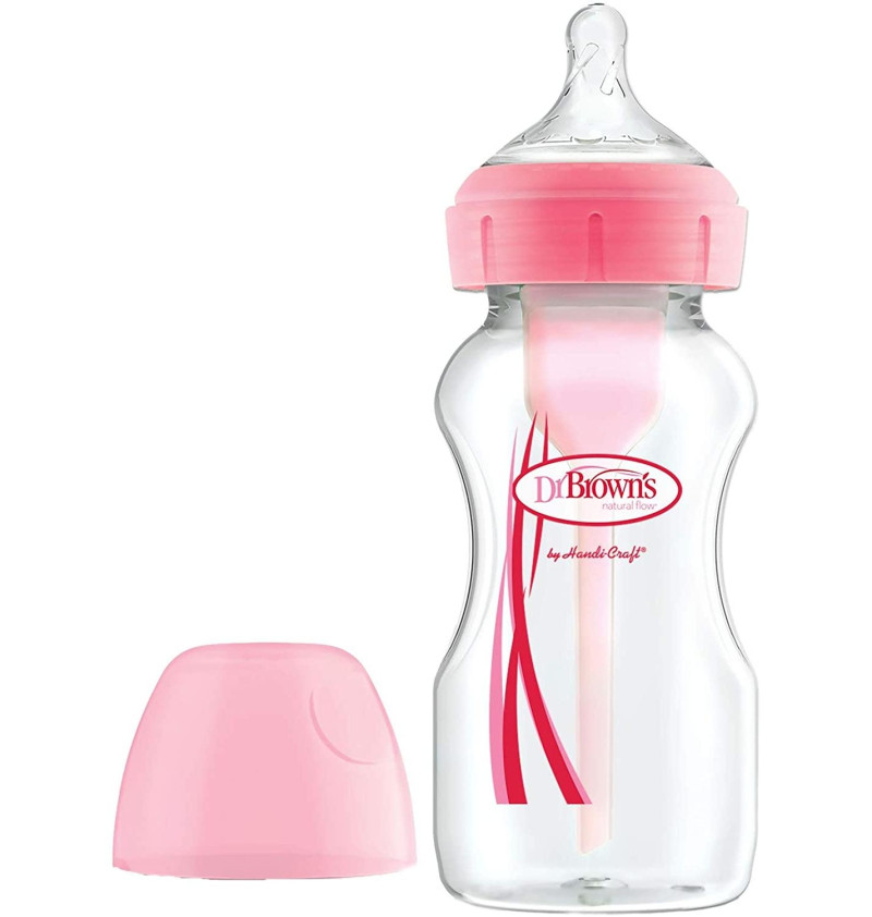 Biberon Boca Ancha Pp Options+ - Dr Brown´S Natural Flow (Rosa 270 Ml)
