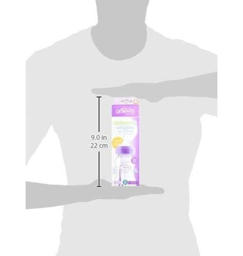 Biberon Boca Ancha Pp Options+ - Dr Brown´S Natural Flow (Morado 270 Ml)