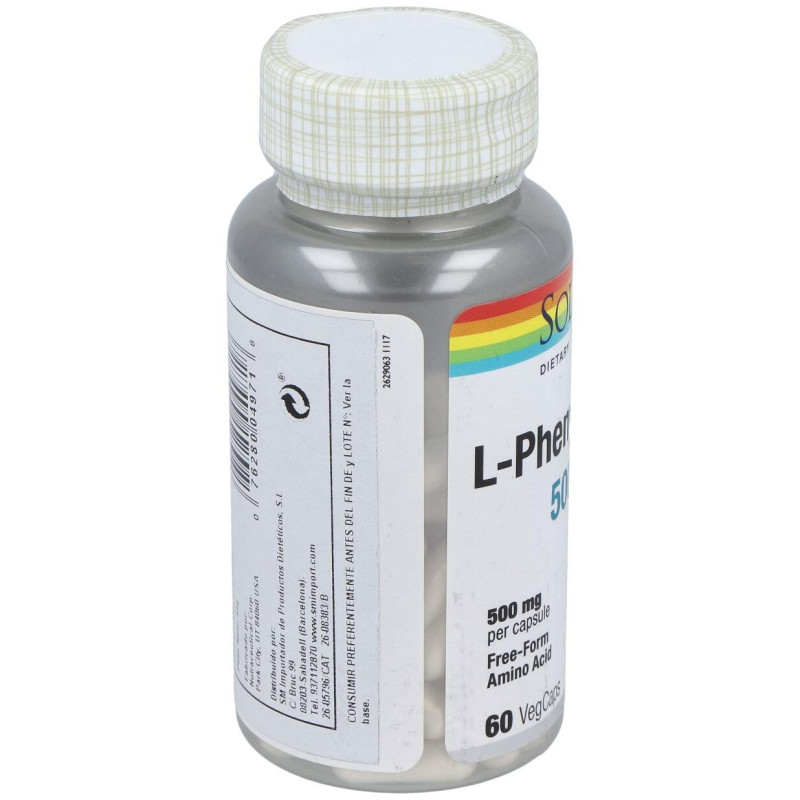 L - Phenylalanine 500mg 60cáps - Solaray