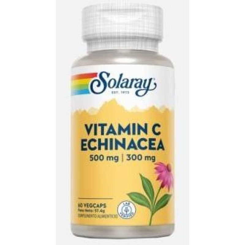 Vitamina C 500mg + Echinacea 300mg. 60cap - Solaray
