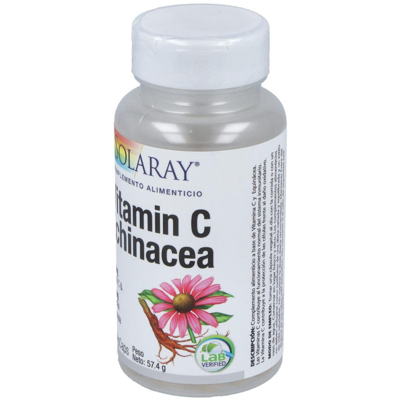 Vitamina C 500mg + Echinacea 300mg. 60cap - Solaray