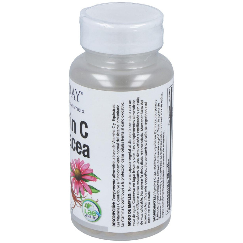 Vitamina C 500mg + Echinacea 300mg. 60cap - Solaray