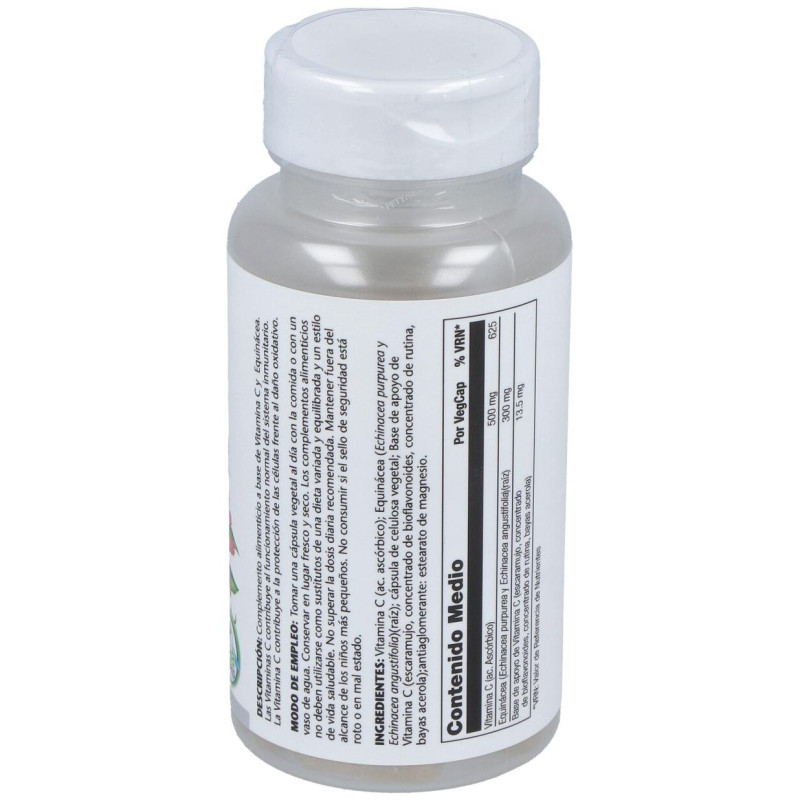 Vitamina C 500mg + Echinacea 300mg. 60cap - Solaray