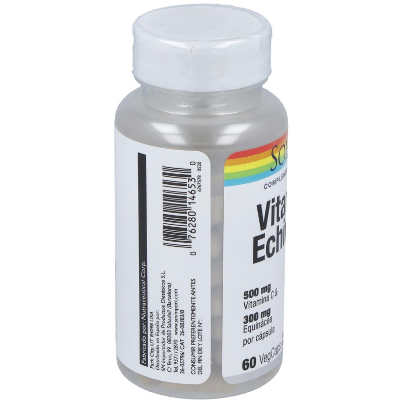 Vitamina C 500mg + Echinacea 300mg. 60cap - Solaray