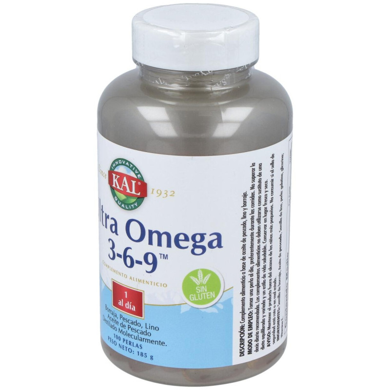 Kal Ultra Omega 3 - 6 - 9 100perlas - Solaray