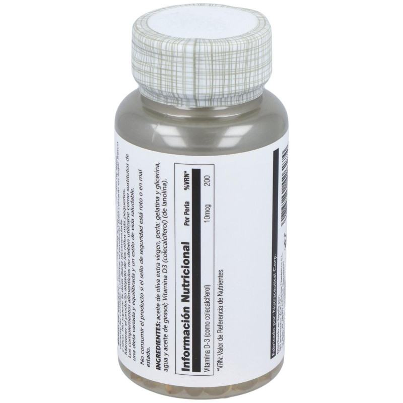 Vitamina D3 400ui 120caps - Solaray