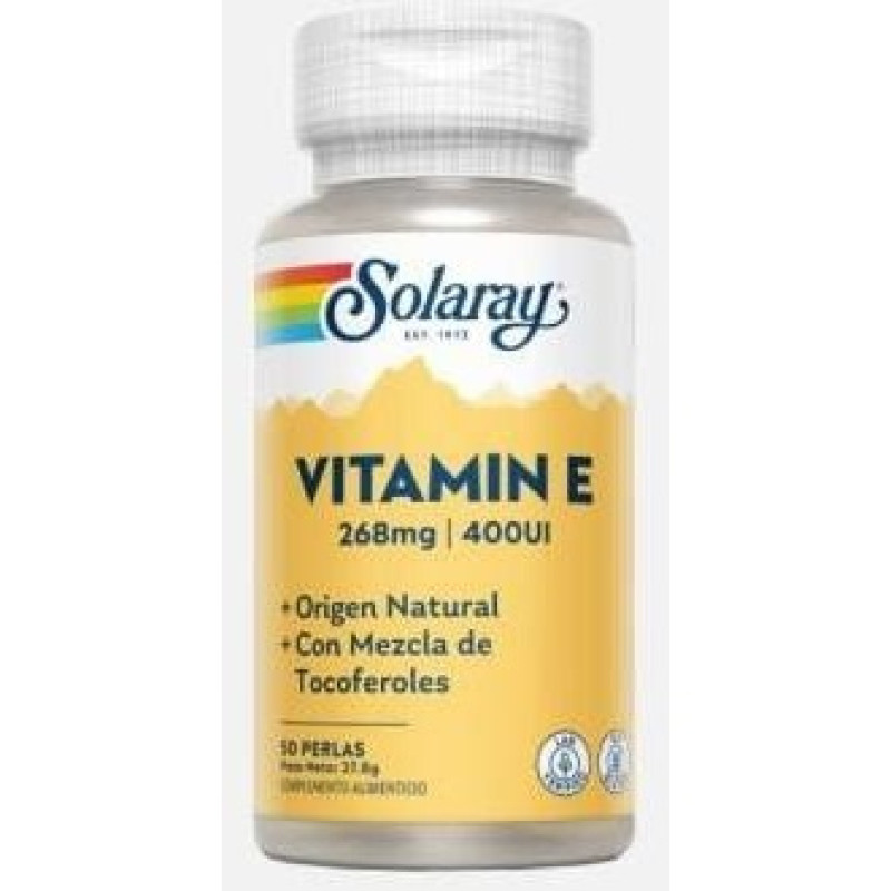 Vit. e (100% D - Alfa Tocoferoles) 50perlas - Solaray
