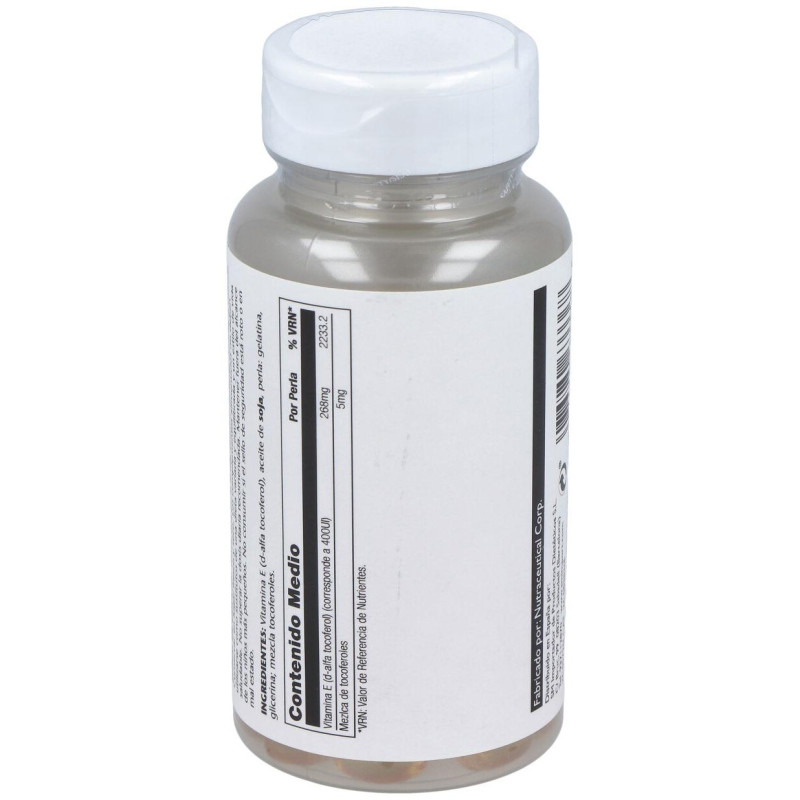 Vit. e (100% D - Alfa Tocoferoles) 50perlas - Solaray