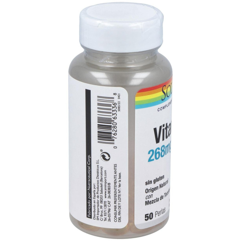 Vit. e (100% D - Alfa Tocoferoles) 50perlas - Solaray