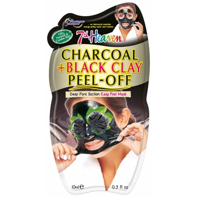 Peel - Off Charcoal + Black Clay Mask 10 ml - 7th Heaven