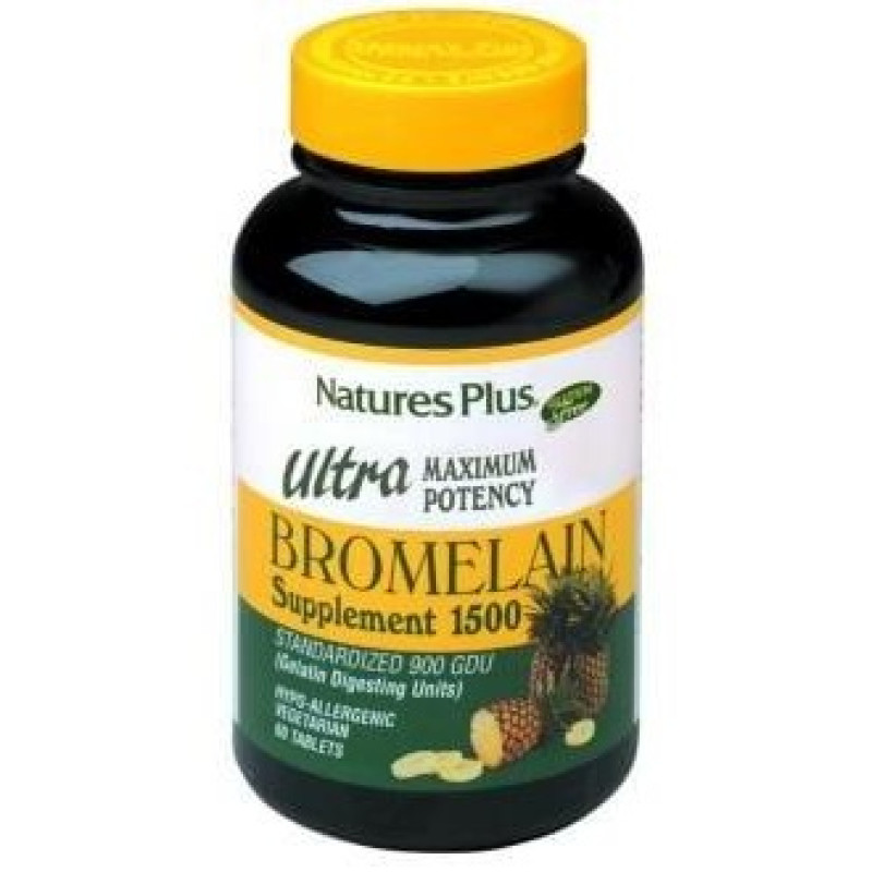 Nature's Plus Ultra Bromelania 1500mg 60comp - Natures Plus