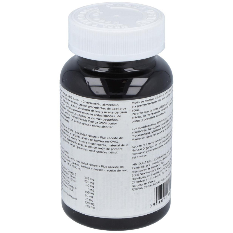 Nature'S Plus Animal Parade Omega 3 6 9 Junior 90Caps