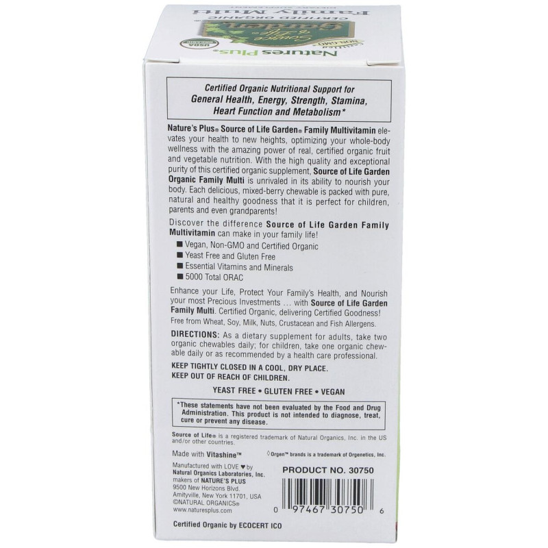 Nature'S Plus Garden Family Multivitaminico 60Comp