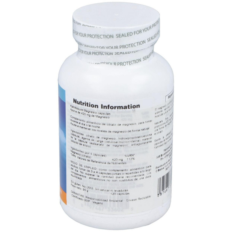 Kalmassure Magnesio 120cap - Natures Plus
