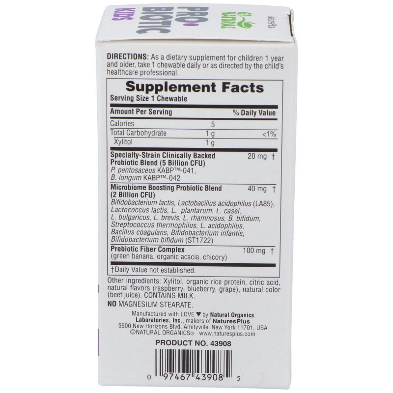 Gi Natural Probiotic Kids 30comp. Mast - Natures Plus