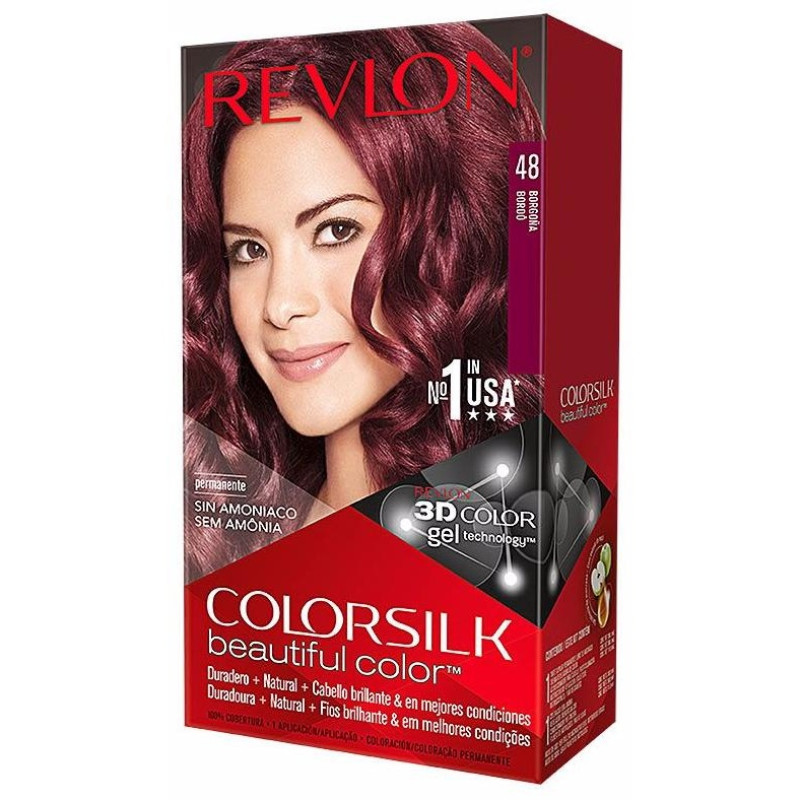 Kit Tinte Colorsilk 48 Borgoña - Revlon