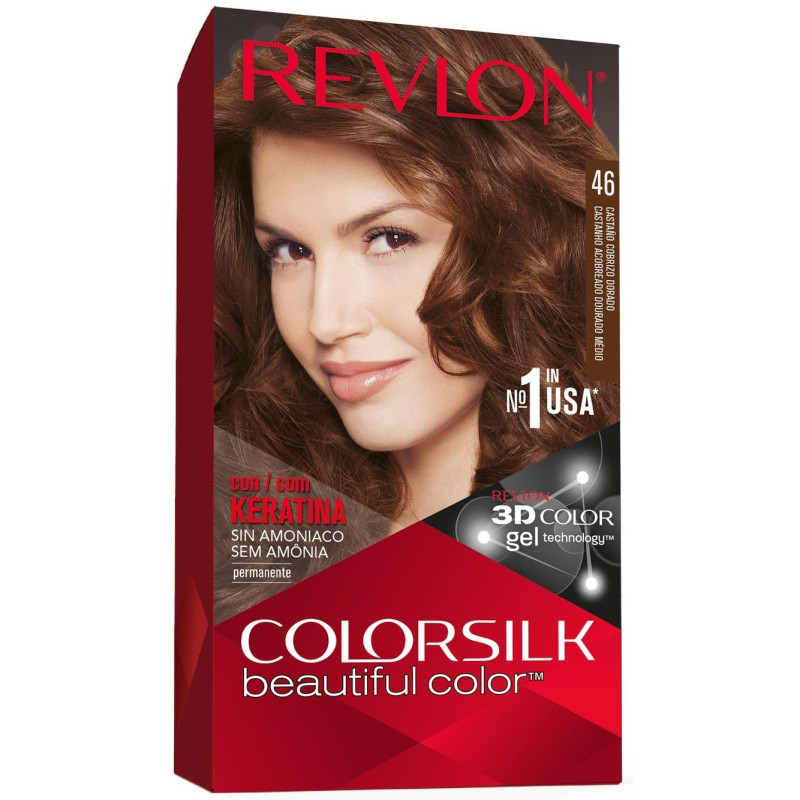 Kit Tinte Colorsilk 46 Castaño Cobrizo Dorado - Revlon