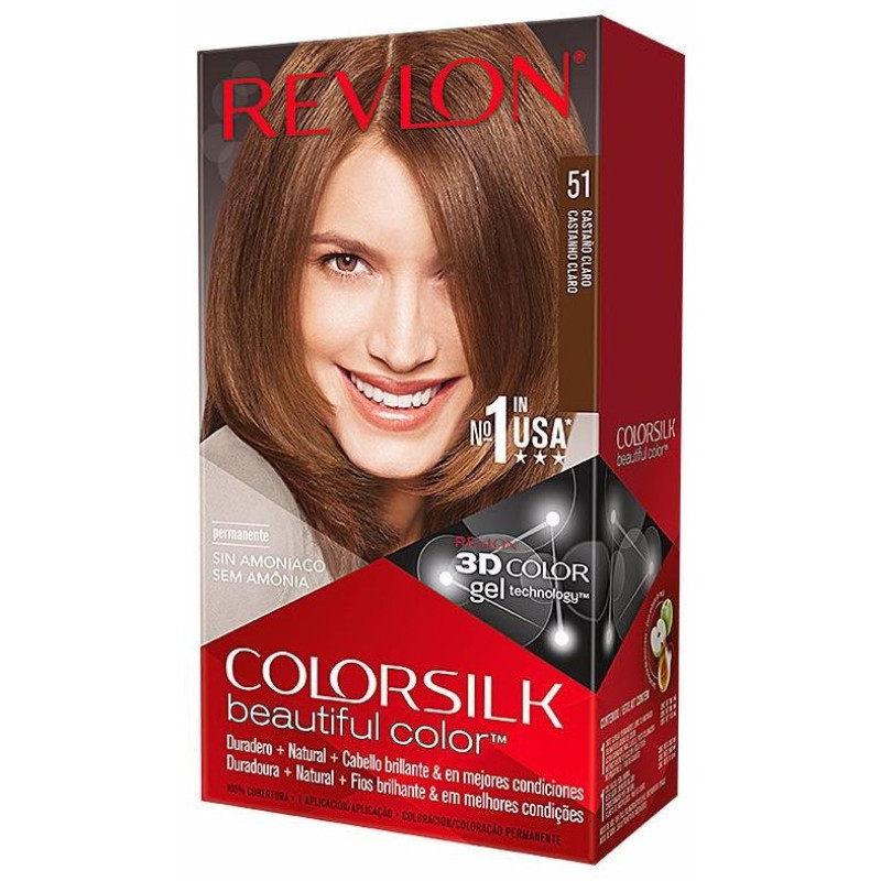 Kit Tinte Colorsilk 51 Castaño Claro - Revlon
