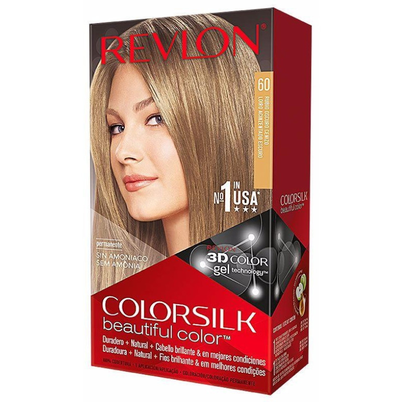 Kit Tinte Colorsilk 60 Rubio Oscuro Cenizo - Revlon