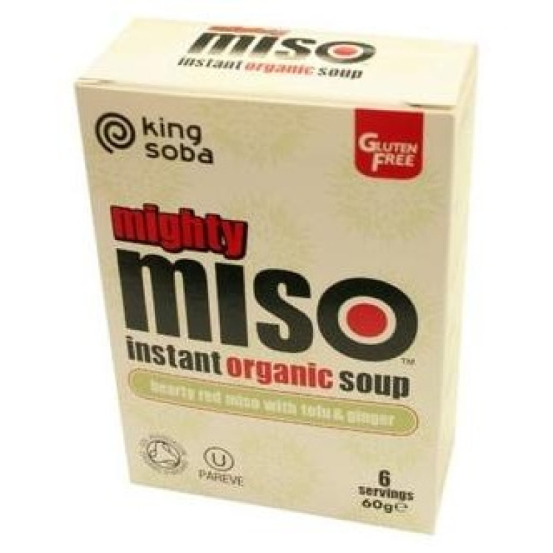 Sopa Miso Tofu+jengibre Instant 6sbrsx10gr. Bio Sg - King Soba