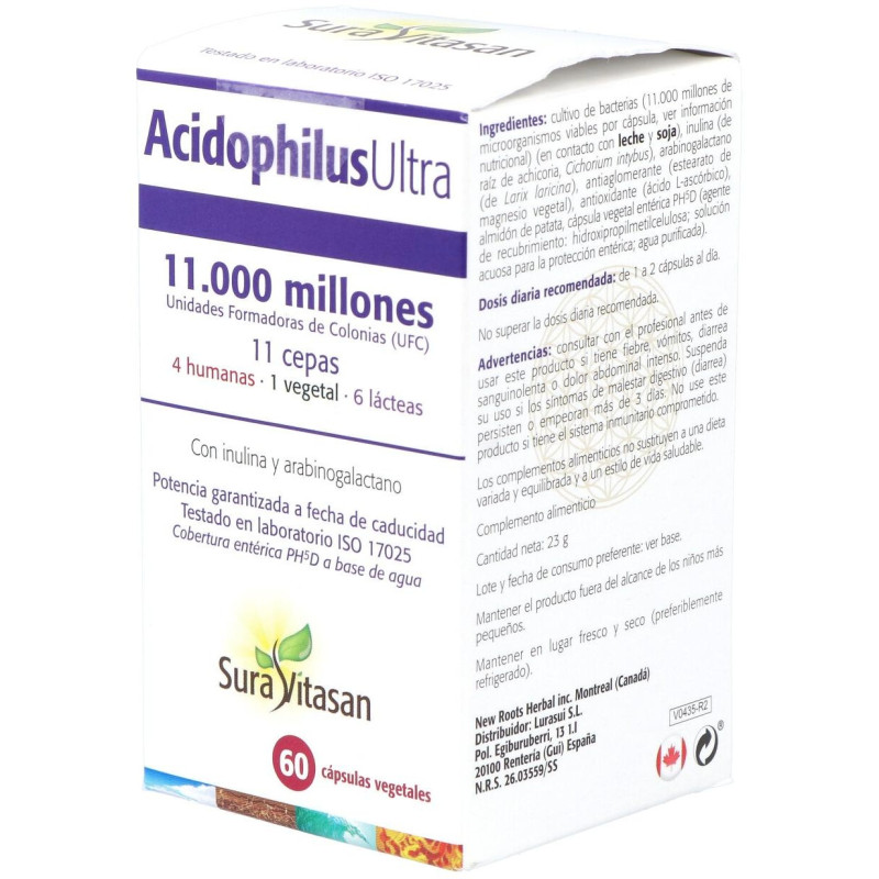 Ácidophilus Ultra 60 Cápsulas - Sura Vitasan