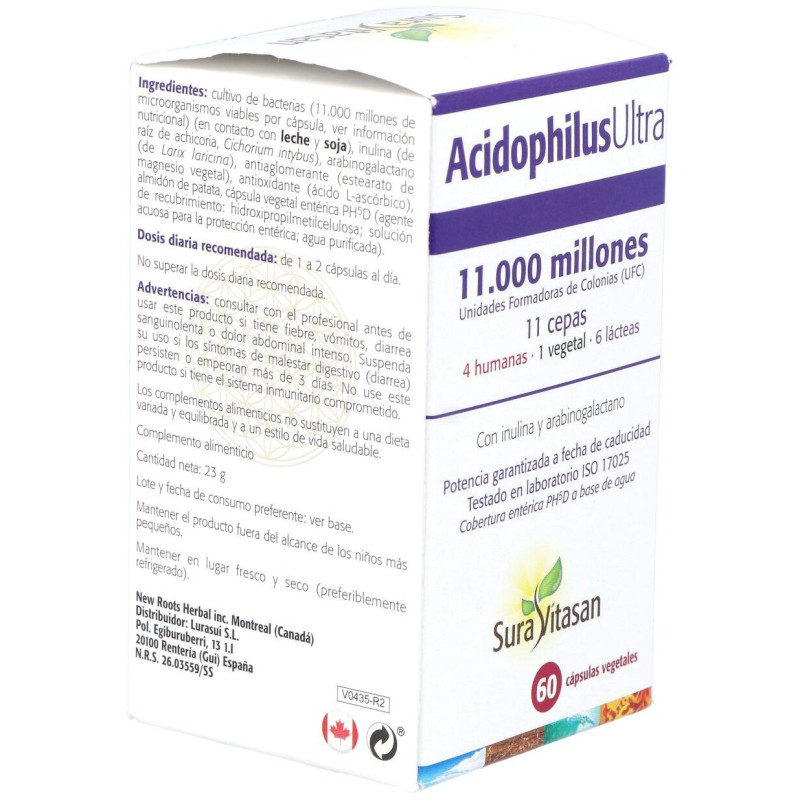 Ácidophilus Ultra 60 Cápsulas - Sura Vitasan