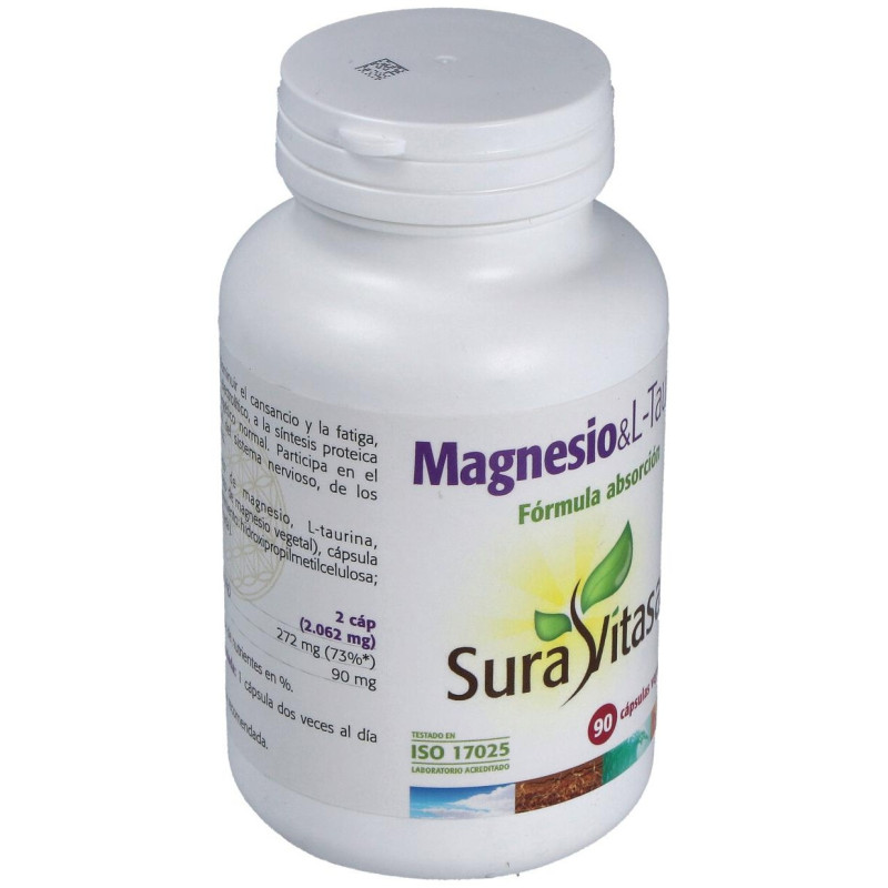 Magnesio y L - Taurina 90 Cápsulas - Sura Vitasan