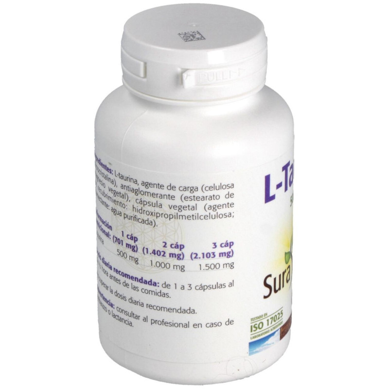 L - Taurina 500mg 90caps - Sura Vitasan