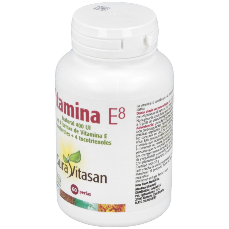 Vitamina e Natural 400ui 60perlas - Sura Vitasan